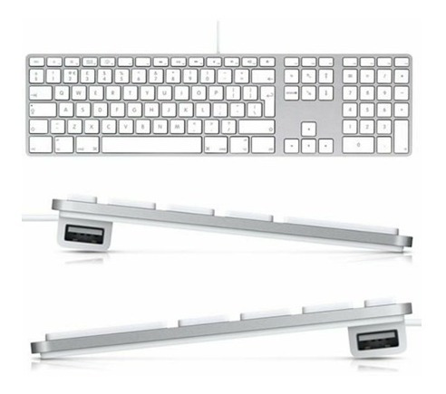 Teclado Apple A1243 De Aluminio, Teclado Numérico Cable Usb