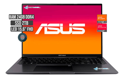 Portatil Asus Vivobook Amd Ryzen 7 7730u Ssd 2tb Ram 24gb