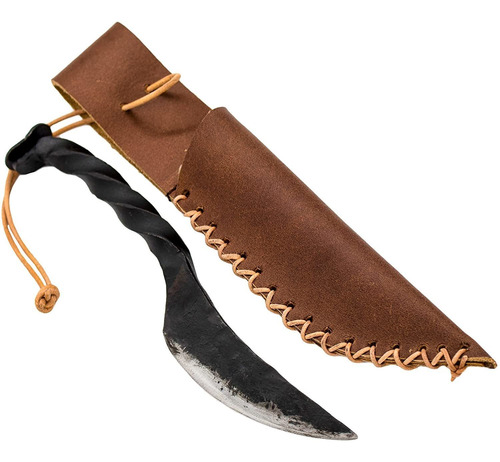 Cuchillo De Riel Mythrojan Forjado A Mano Spike Marron