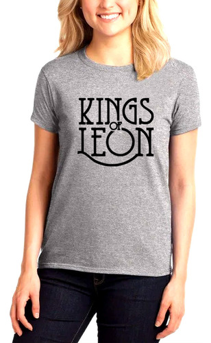 Kings Of Leon Banda Rock Anos 2000 Logo Camiseta Babylook