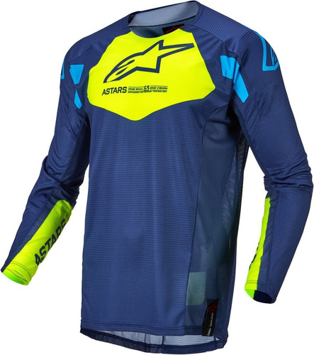 Jersey Motocross Enduro Alpinestars Racer Factory Azul