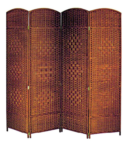 Biombo 4 Paneles Rattan