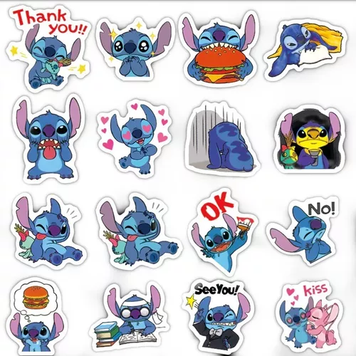 Stickers Stitch Disney 50 Calcomanías Pegatinas Impermeables