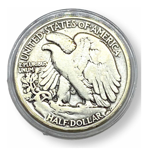 Moneda Estadounidense De Plata Medio Dólar Ley 720 Libertad (Usado)