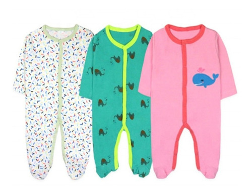 Pack 3 Pijamas Ositos Bebe Algodon Rib