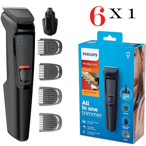 Aparador De Pelos Barba Philips Multigroon 6 Em 1 Mg3711/15