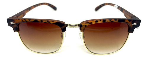 Óculos De Sol Euforya Animal Print - Lentes Marrom Degradê