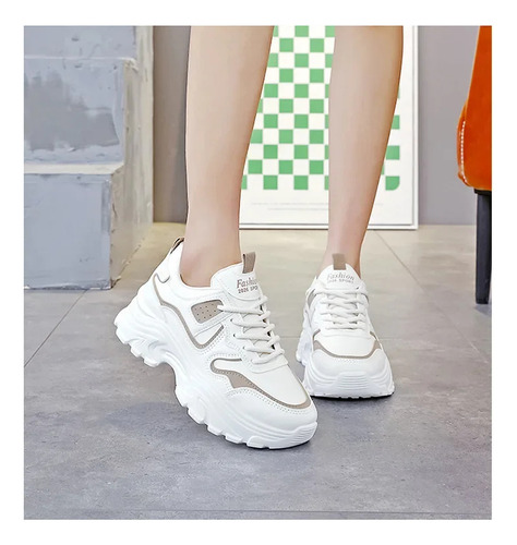 Zapatillas Gruesas, Zapatos Deportivos Casuales A La Moda Para Mujer
