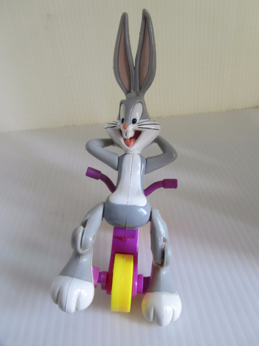Bugs Bunny Conejo De La Suerte Pedaleando Bicicleta Rueda
