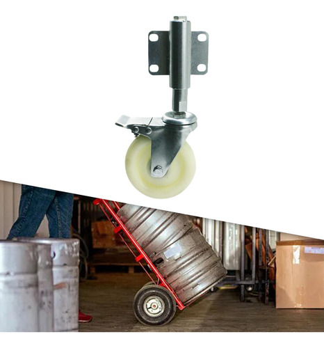 Rueda De Nailon Para Puerta De 3 Pulgadas Con Soporte De