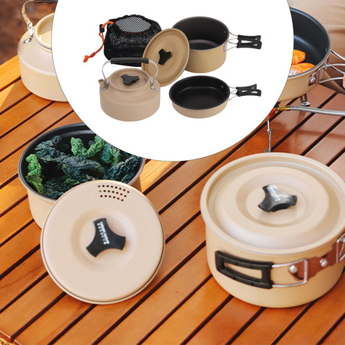 Juego De Utensilios De Cocina Para Acampar Con Bolsa De