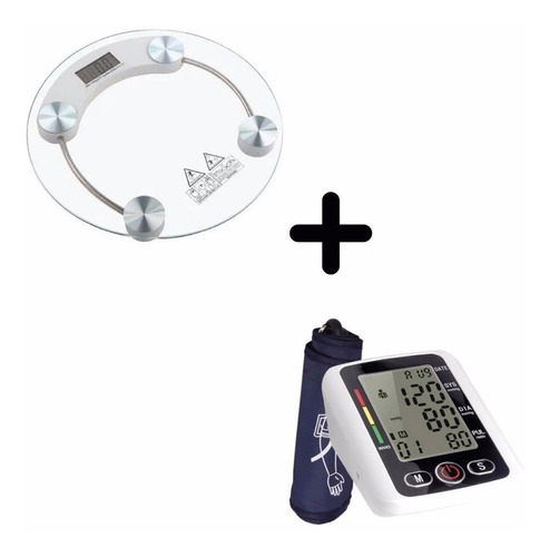 Imagen 1 de 2 de Combo Salud Bascula Control Pesa + Tensiometro Digital Brazo