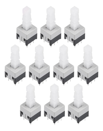 Interruptor Push Button Switch 6 Pines Con Enclave 10 Piezas