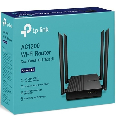 Router Tp-link Gigabit Ethernet Archer C64 1200mbit 2.4/5ghz