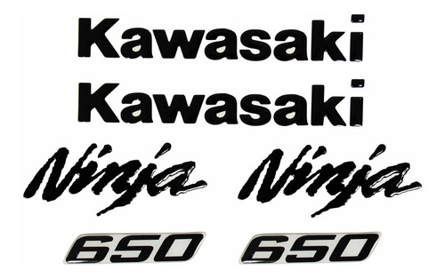 Kit Emblema Adesivo Resinado Kawasaki Ninja 650 Re53