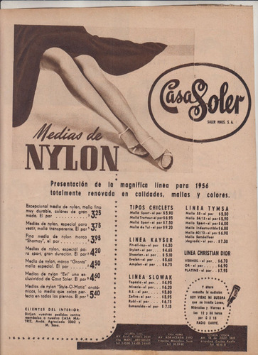 1931 Casa Soler Publicidad Medias Nylon Para Damas Vintage