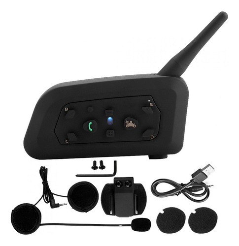 V6-1200 Casco De Moto Inalámbrico Bluetooth Intercom Manos