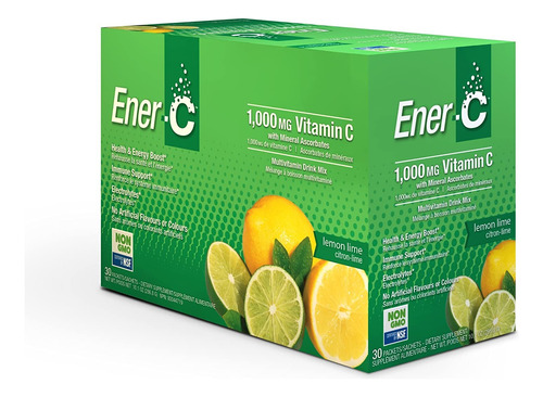 Ener C Lime Lime Multivitamina Mezcla De Bebida, 1000 Mg De