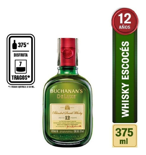 Whisky Buchanans Deluxe 375ml - mL a $240