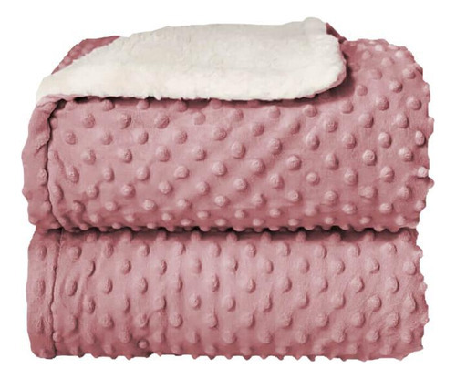 Cobertor Para Bebê Menina Fofinho Rosa Dots - Laço Bebê