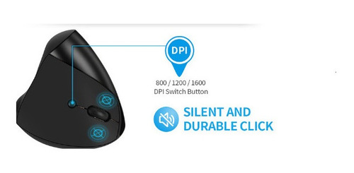 Mouse Ergonómico Vertical Ordenador Usb Ratón Inalámbrico
