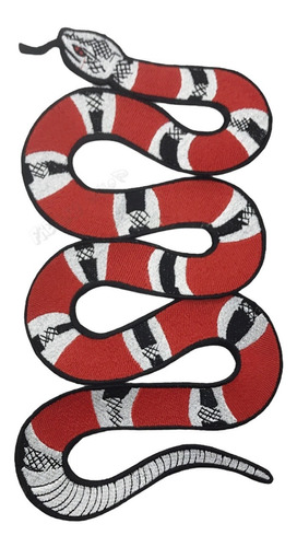 Parche Bordado, Serpiente Inspirada 16 Cm Termoadhesivo