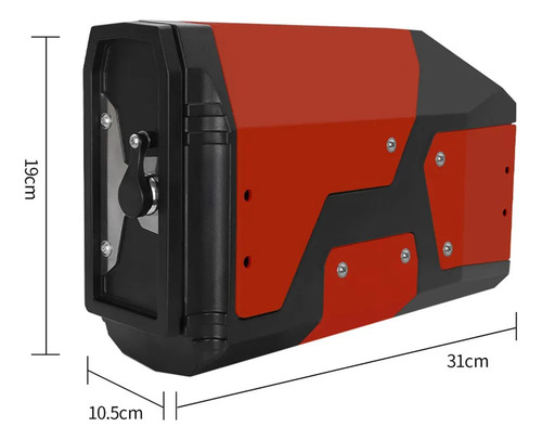 Caja De Herramientas Para Motocicleta, Caja Lateral Rojo