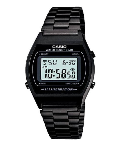 Reloj Casio Retro Luz Negro Acero Mujer  100% Original Dama