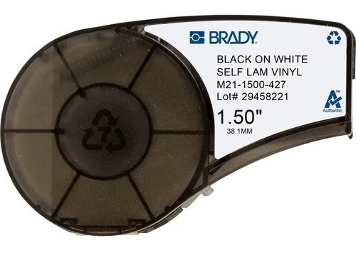 Etiquetas Brady M21-1500-427 Blanco Tinta Negro .125 X7ft