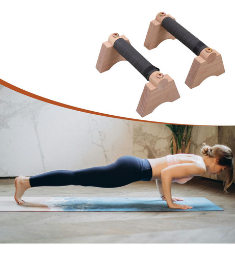 2 Barras De Flexiones De Madera Con , Estructura Estable Y