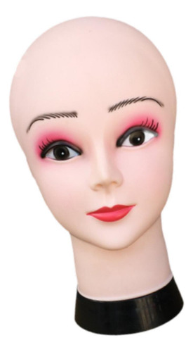 Cabeza De Maniquí Femenina Calva, Circunferencia De 55 Cm