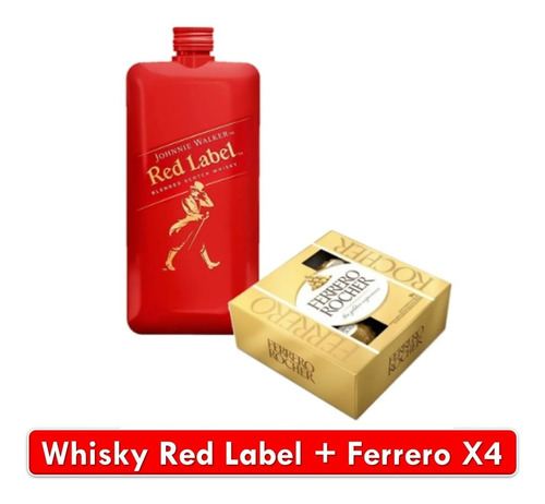 Combo Regalo Whisky Red Label Johnnie Walker -ferrero Rocher