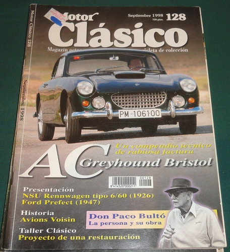 Revista Motor Clasico Nro 128 Septiembre 1998 Greynound