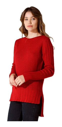 Sweater Cuello Redondo Corte Irregular | Ms (017)