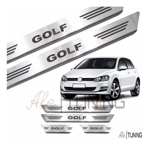 Kit Soleira Porta Aço Inox Escovado Golf 2017