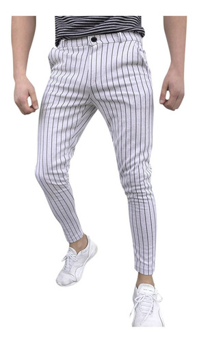 Pantalones De Vestir De Traje Formal Slim Fit Para Hombre 06