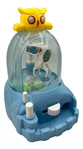 Mini Máquina Pega Bichinho Grua Brinquedo Infantil Jogo Azul - Cia Bebê