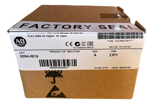 Allen-bradley 5094-ib16 Flex 5000 16 Point 24v Dc Input Sink