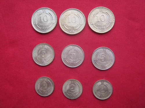 Chile Lote Monedas En Excelente Estado 