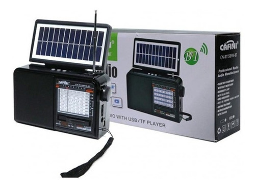 Radio Portatil Con Panel Solar Multibanda Bluetooth Usb 