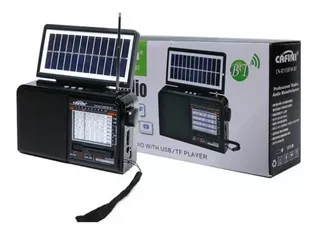 Radio Portatil Con Panel Solar Multibanda Bluetooth Usb