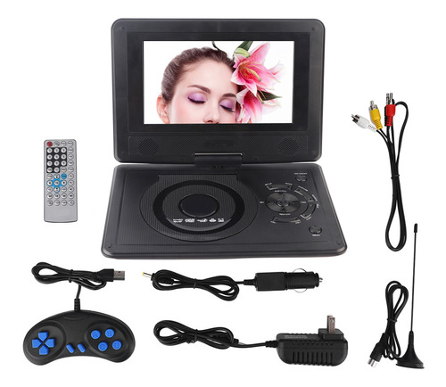 Reproductor De Dvd Usb Portátil Con Pantalla Lcd Hd Para Coc