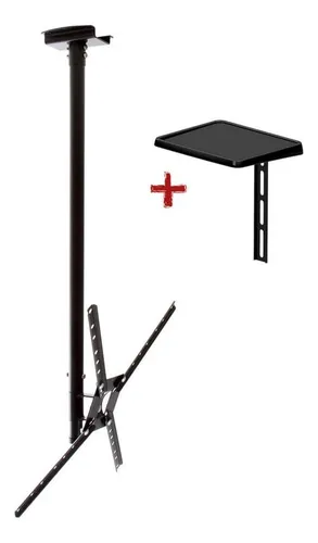 comprar Suporte de teto para tv de 10' até 55' cs0050 Casa do Suporte Cor Negro