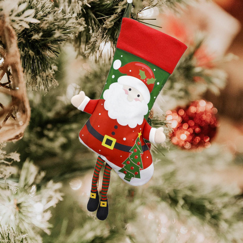Calcetín Navideño, Bolsa De Regalo Para Dulces, Calcetín