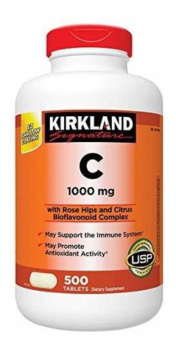 Kirkland Signature Vitamina A C, 1000mg, 500 Tabs