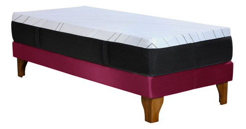 Cama Europea Zen Top Spring Soft Tela 1.5 Plazas