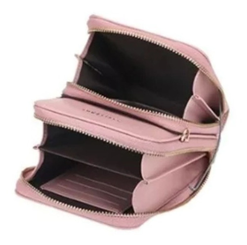 Bolso Bolsa Cartera Celular Con Correa Ajustable Mujer Dama Color Rojo
