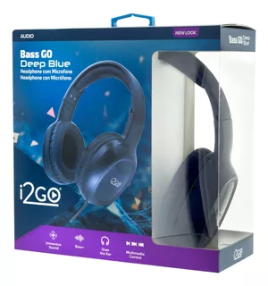Headphone Microfone Bass I2go Deep Blue I2g0gear102 Top