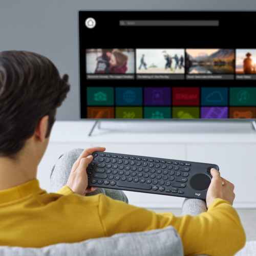Teclado Smart Tv K600 Logitech Color del teclado Negro Idioma Español