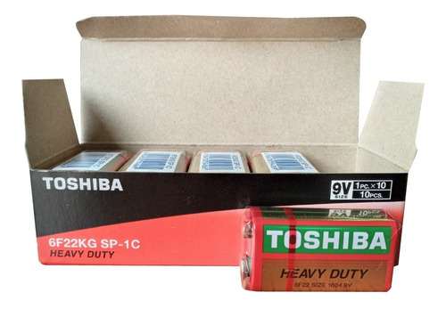 Pila 9v Toshiba Heavy Duty Caja De 10 Unidades